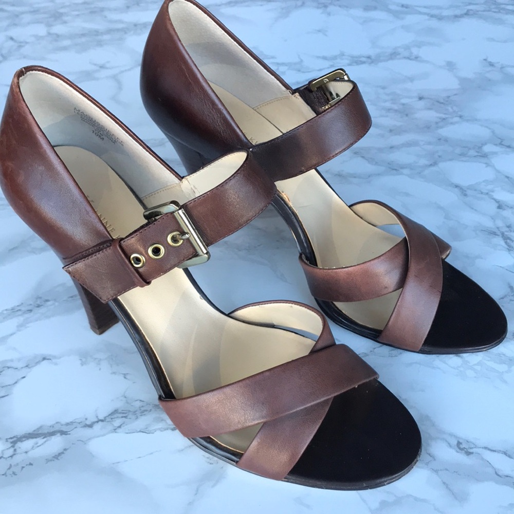 *NOT AVAILABLE* Anne Klein Brown Leather Heels